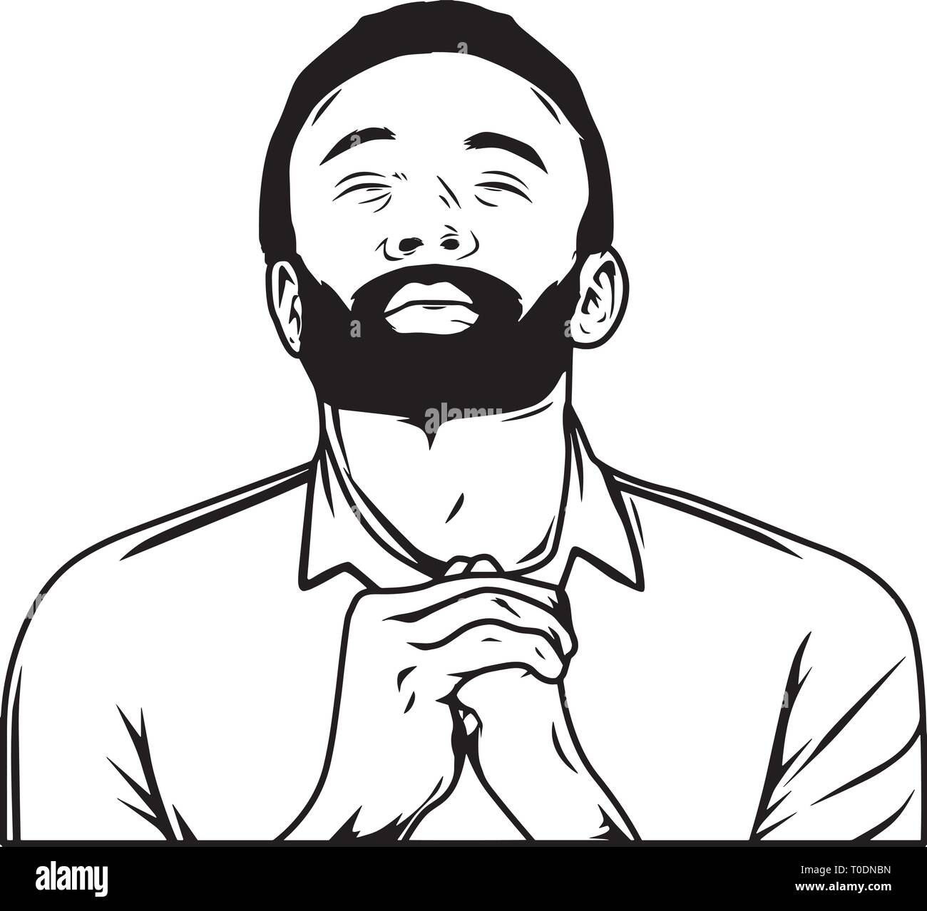 Bart Friseur Mode Modell Friseur Haare schneiden Friseur Hipster Person Stock Vektor