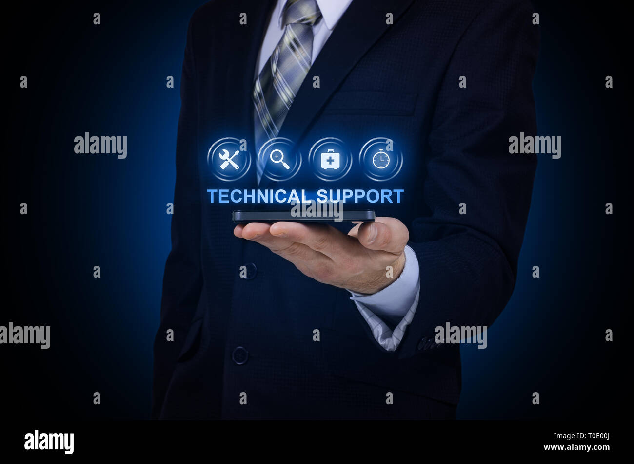 Technischen Support Customer Service Business Technology Internet Konzept. Stockfoto