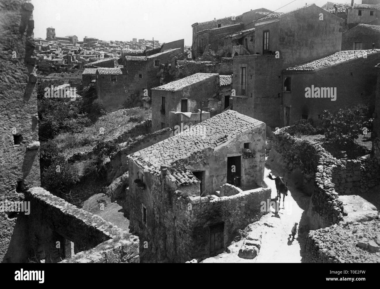 Fundrisi Nachbarschaft, Messina, Sizilien, Italien 1920 1930 Stockfoto