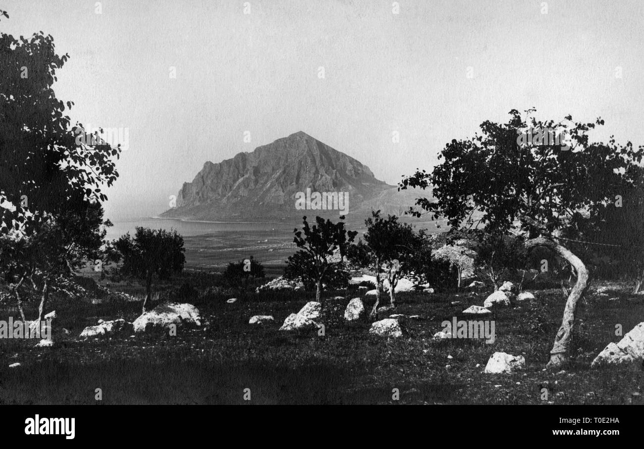 San Giuliano, catalfano Mount, Erice, Sizilien, Italien 1909 Stockfoto