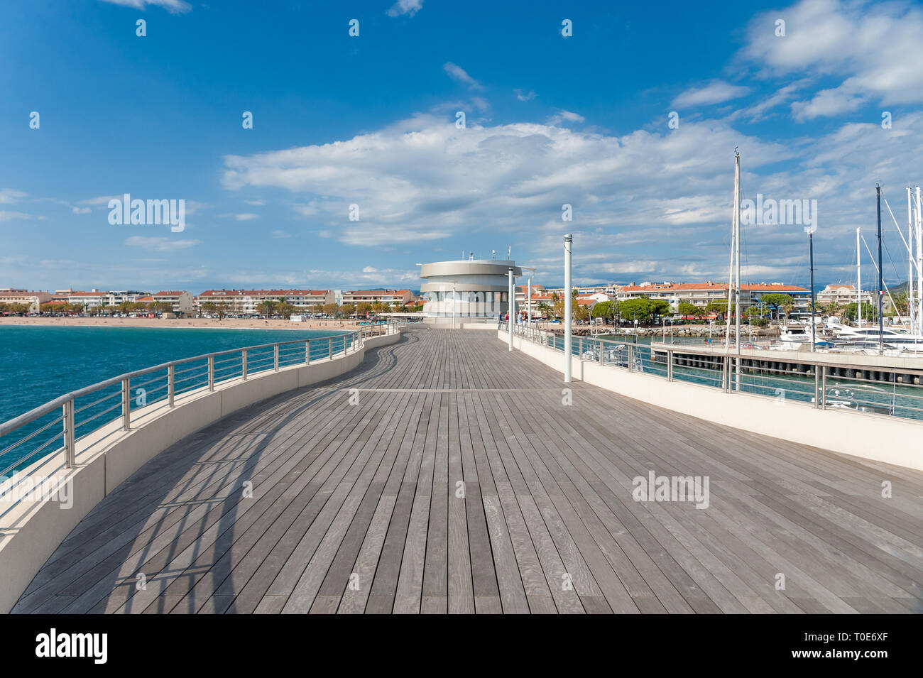 Hafeneinfahrt im Park Jardin Bonaparte, Saint-Raphael, Var, Provence-Alpes-Cote d'Azur, Frankreich, Europa Stockfoto