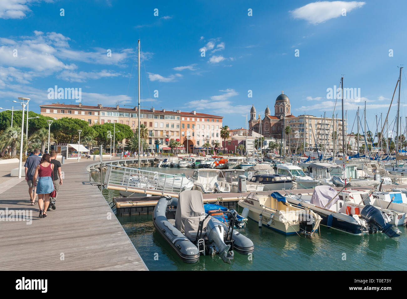 Promenade, Saint-Raphael, Var, Provence-Alpes-Cote d'Azur, Frankreich, Europa Stockfoto