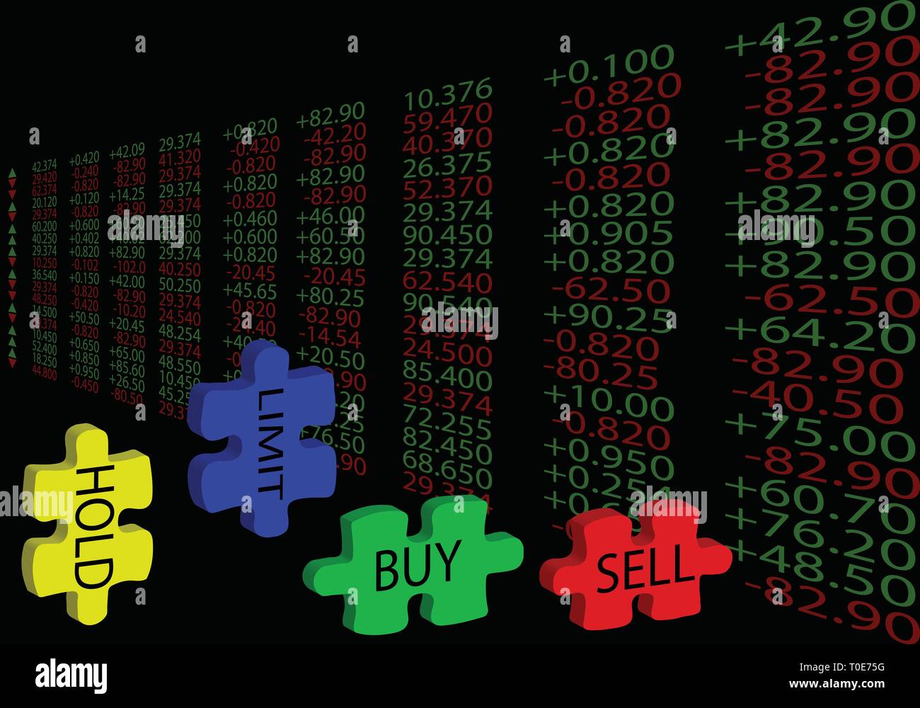 Börse Puzzle Stock Vektor