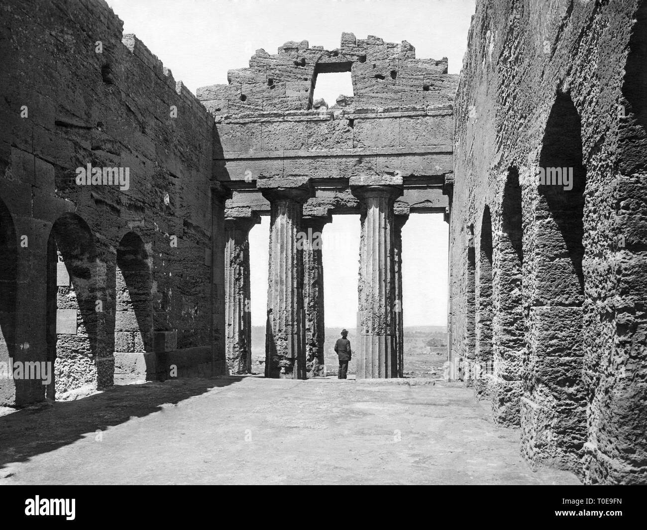 Italien, Sizilien, Agrigento, Tempio della Concordia, 1900 Stockfoto