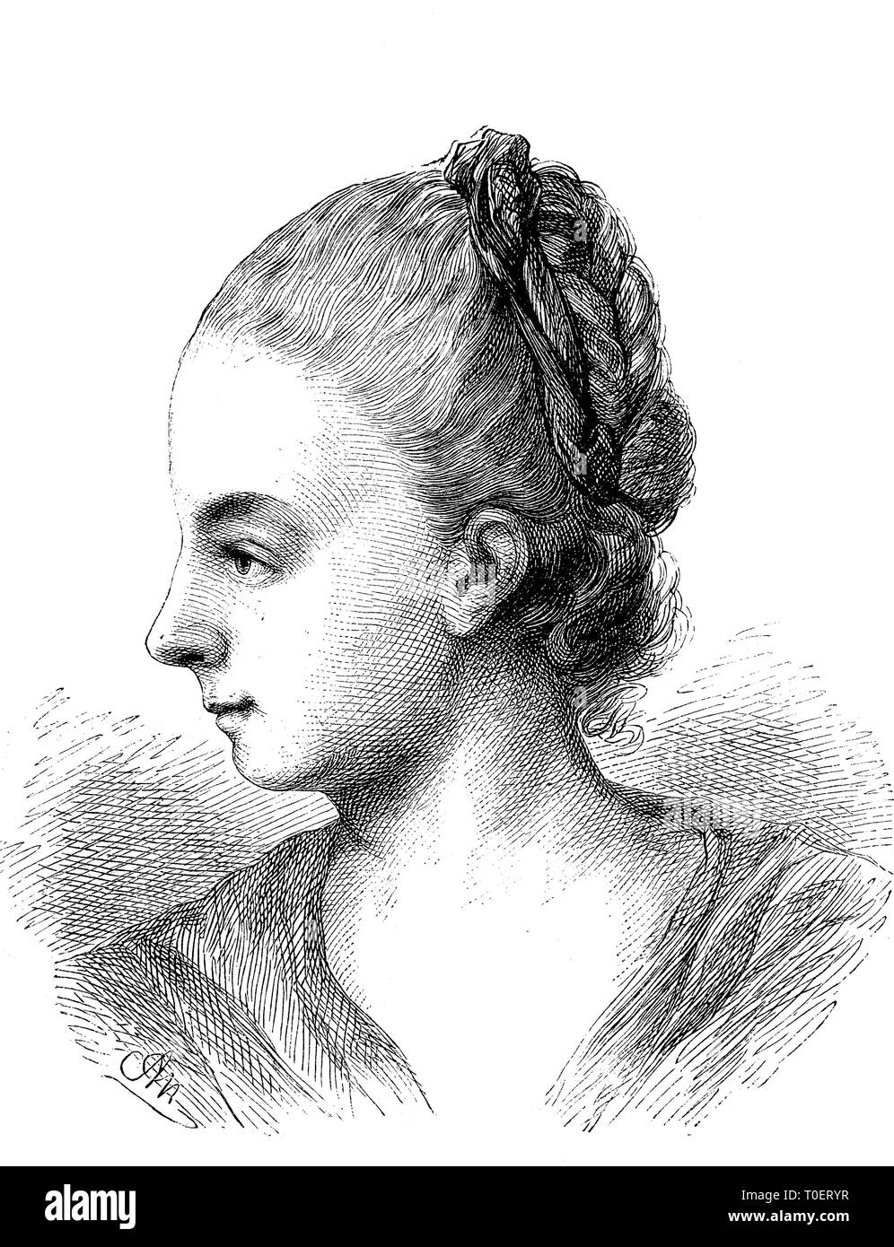 Dorette Buerger, Dorothea Marianne Leonart, Ehefrau von Gottfried August Bürger, deutscher Dichter, Deutschland/Dorette Bürger, Dorothea Marianne Leonart, Ehefrau von Gottfried August Bürger, deutscher Dichter Stockfoto