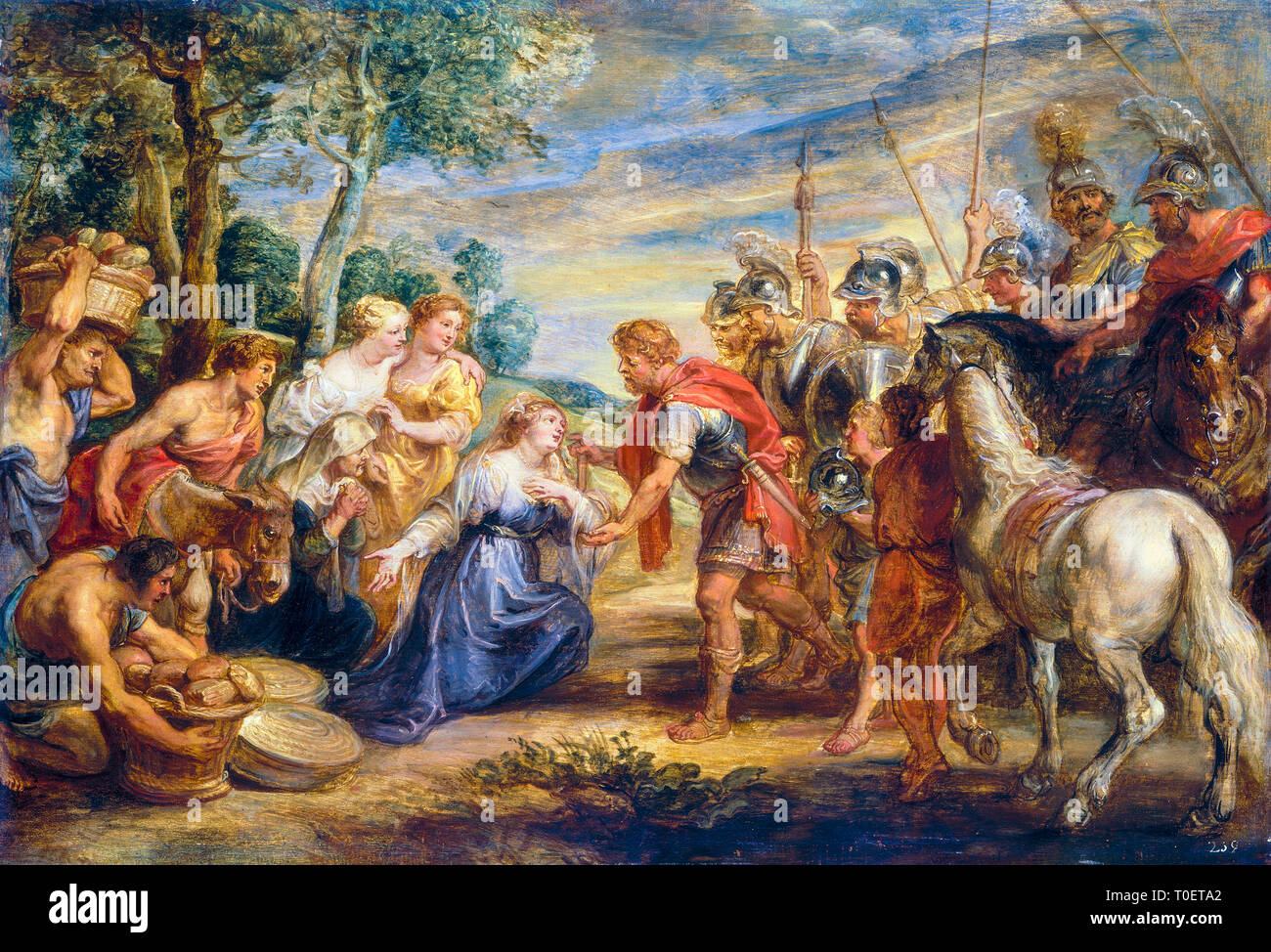 Sir Peter Paul Rubens, das Treffen von David und Abigail, Malerei, c1630 Stockfoto