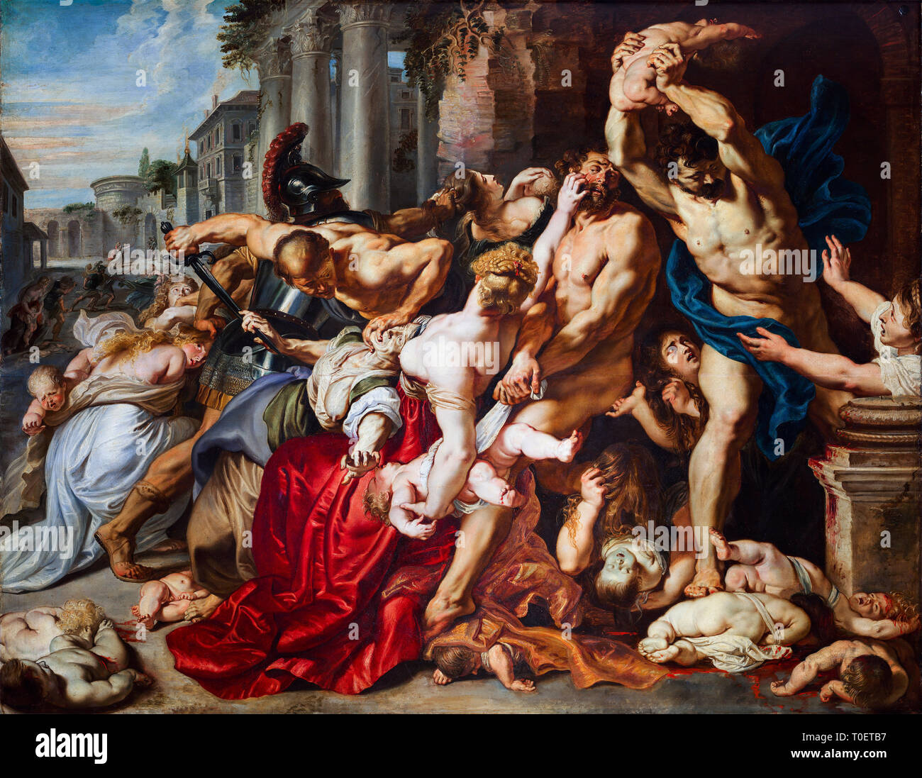 Peter Paul Rubens, das Massaker der Unschuldigen, Barockmalerei, um 1611 Stockfoto