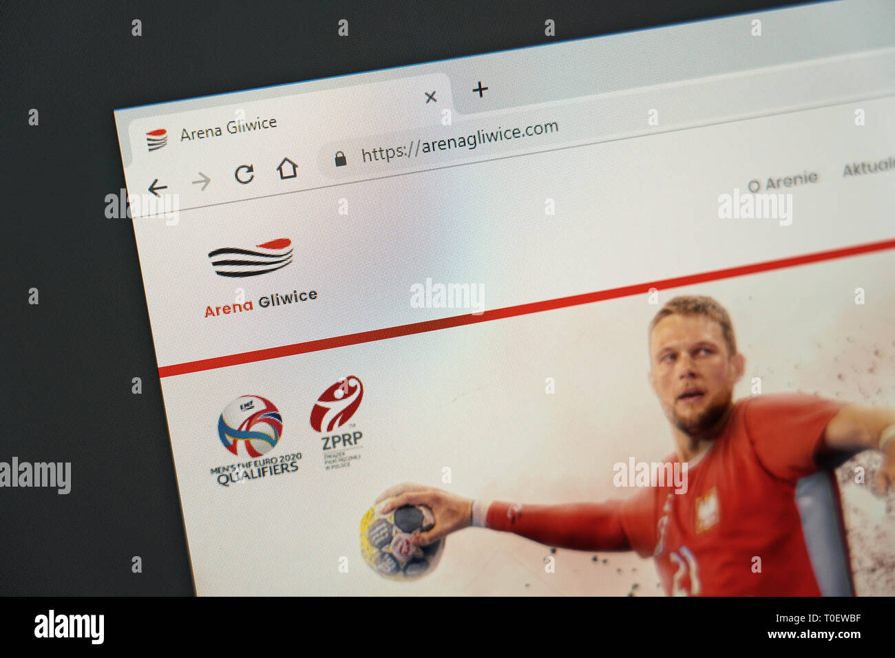 Arena gliwice Offizielle Website Stockfoto