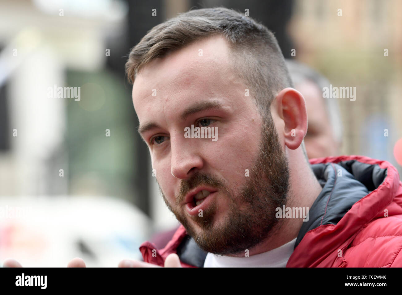 James Goddard außerhalb Amtsgericht Westminster gesehen. Stockfoto