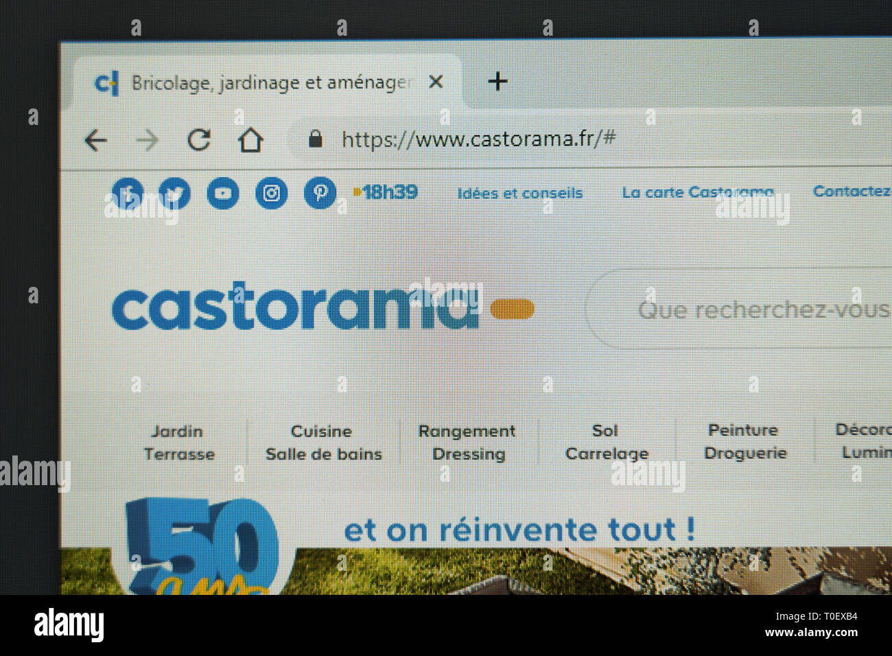 Castorama Website Screenshot Stockfoto