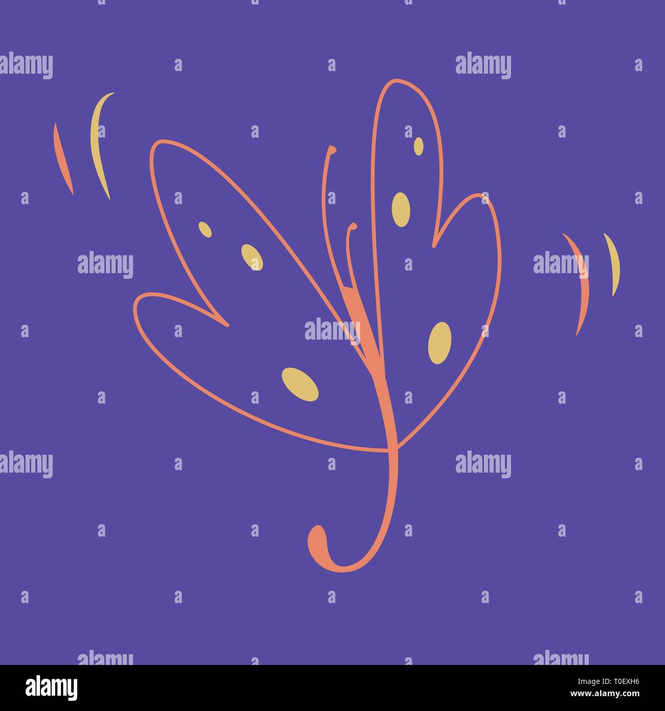 Schmetterling einfach und Spaß Design Vector Element Stock Vektor