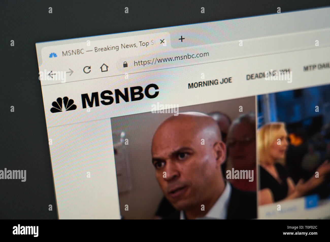 Msnbc-Website Stockfoto