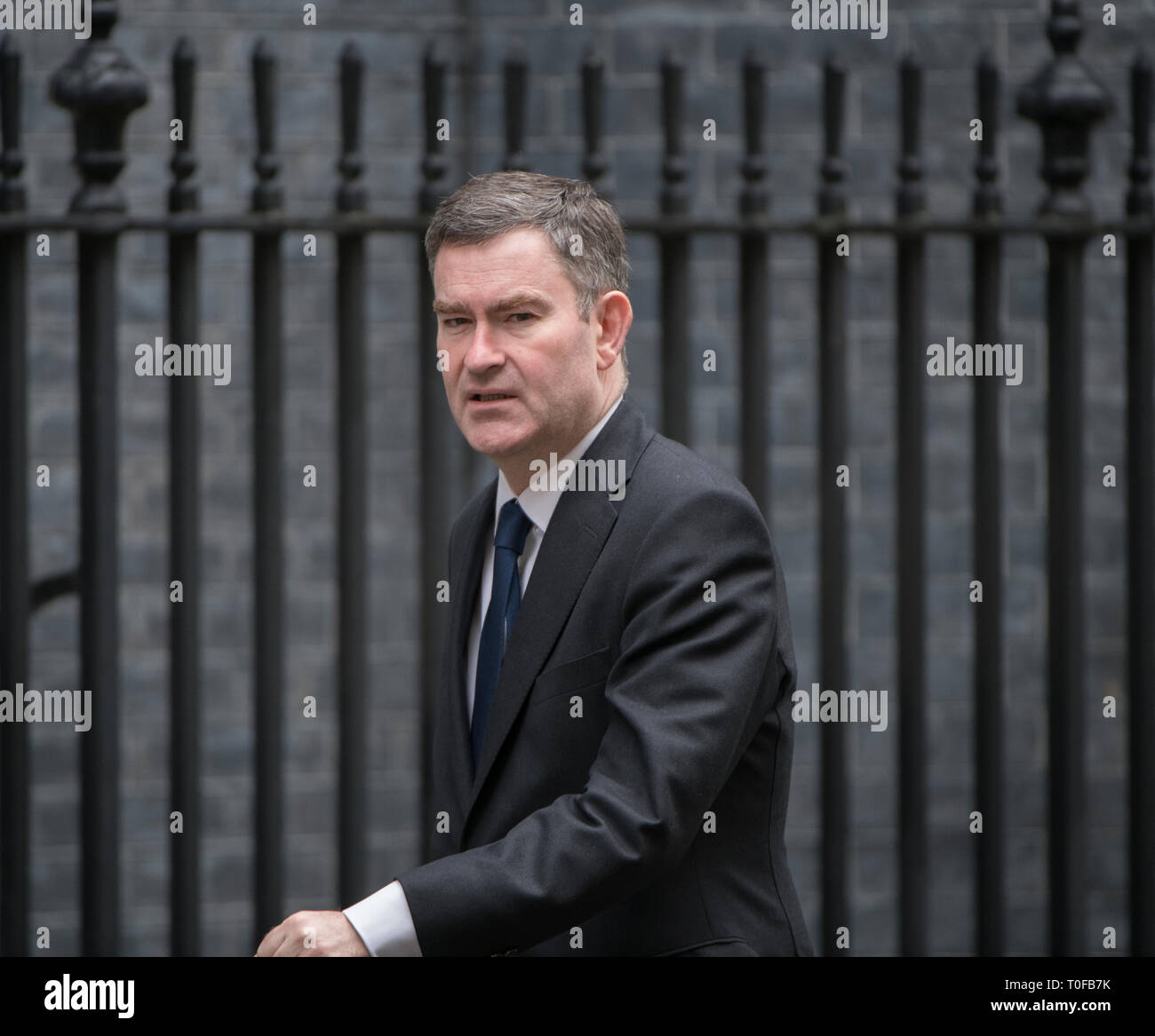 London, Großbritannien. März 2019. David Gauke, Staatssekretär für Justiz, Lordkanzler in Downing Street für wöchentliche Kabinettssitzung. Kredit: Malcolm Park/Alamy Live News. Stockfoto