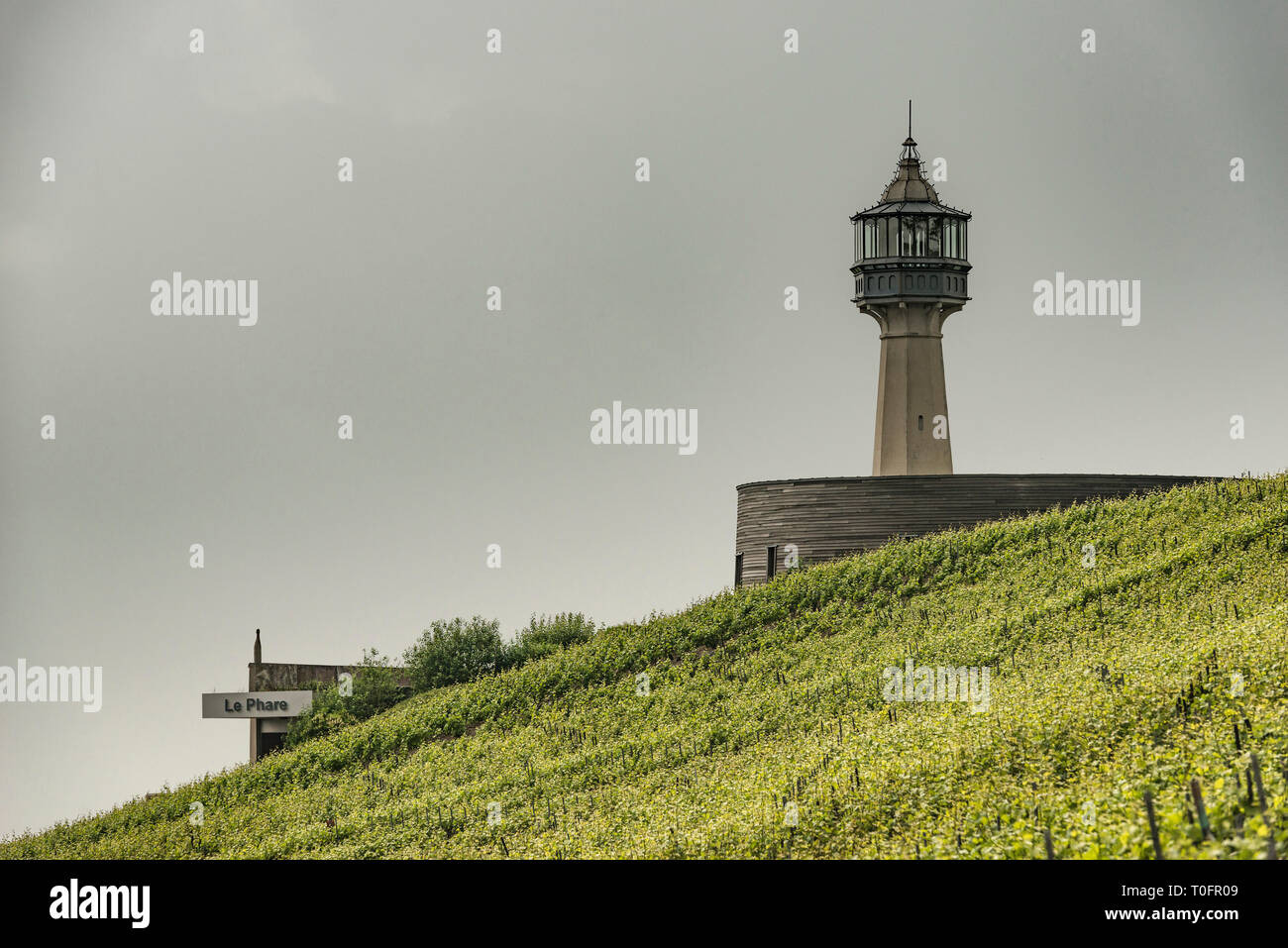 Le Phare (der Leuchtturm) de Verzenay, Reims, La Champagne, Frankreich Stockfoto