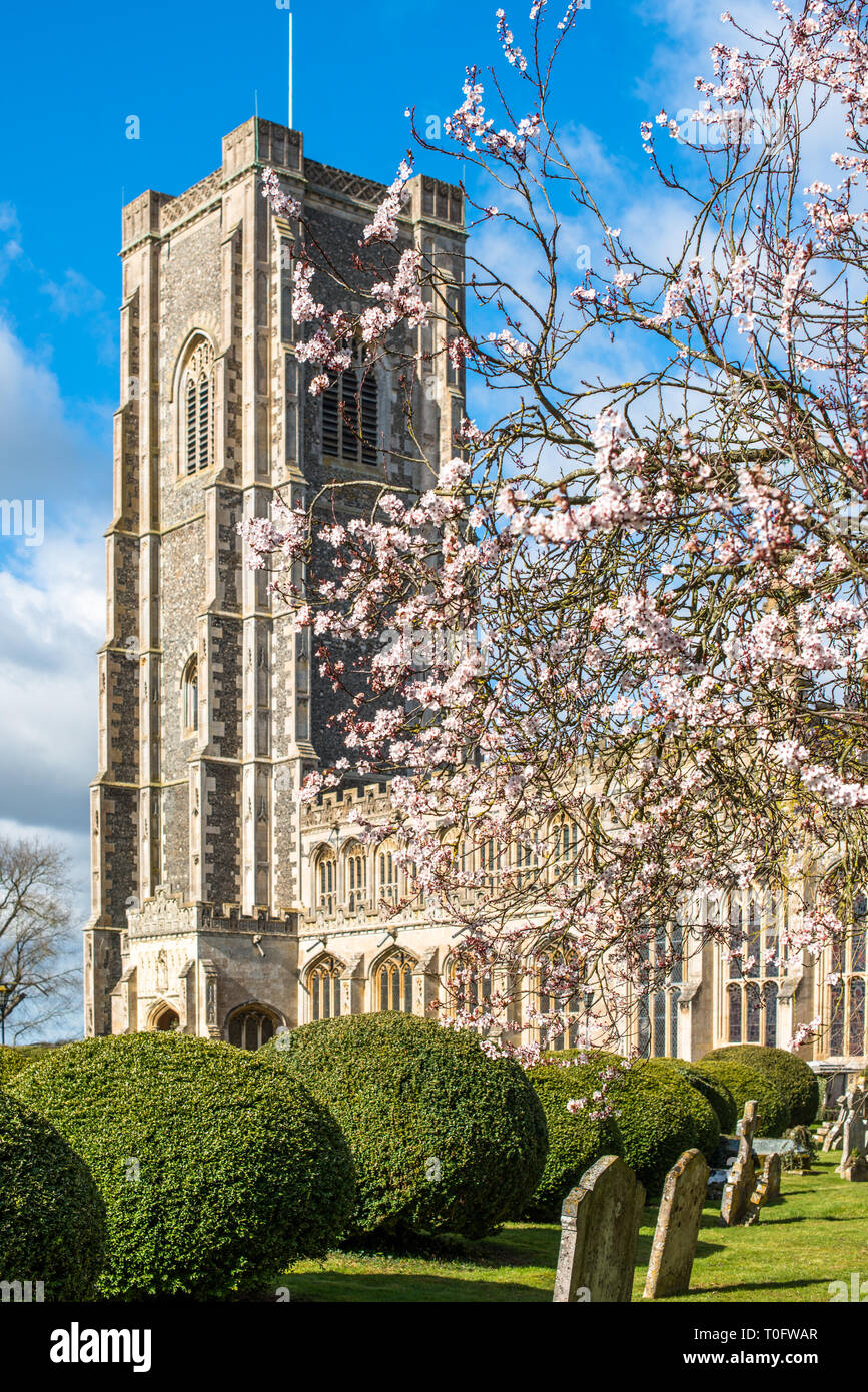 St. Peter und St. Paul's Parish Church, Lavenham Dorf, Suffolk, England, UK. Stockfoto