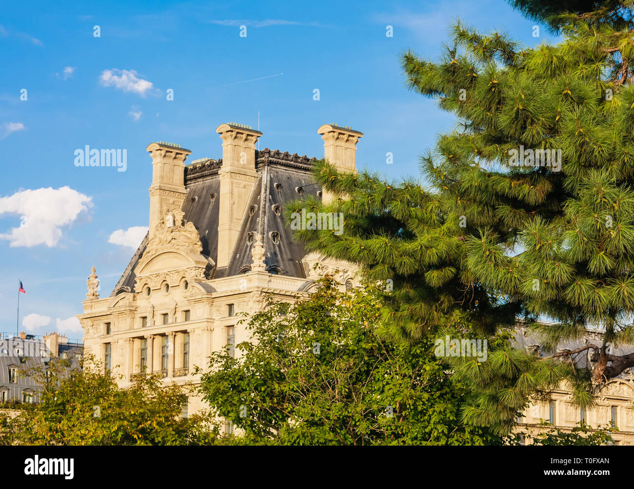 Louvre und den Tuilerien in Paris, Frankreich. Stockfoto