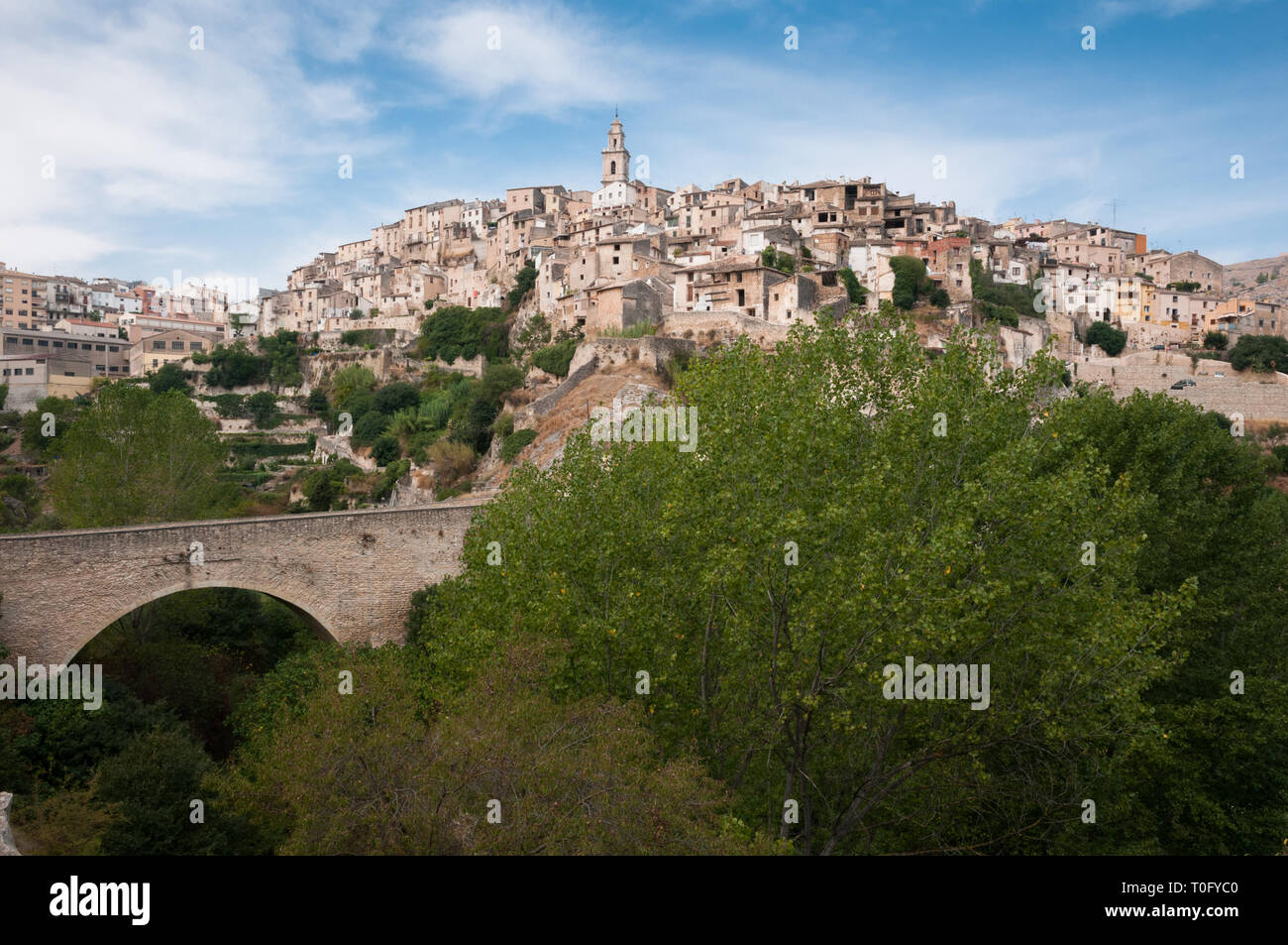 Die malerische Stadt von Bocairent in der Provinz Valencia, Spanien Stockfoto