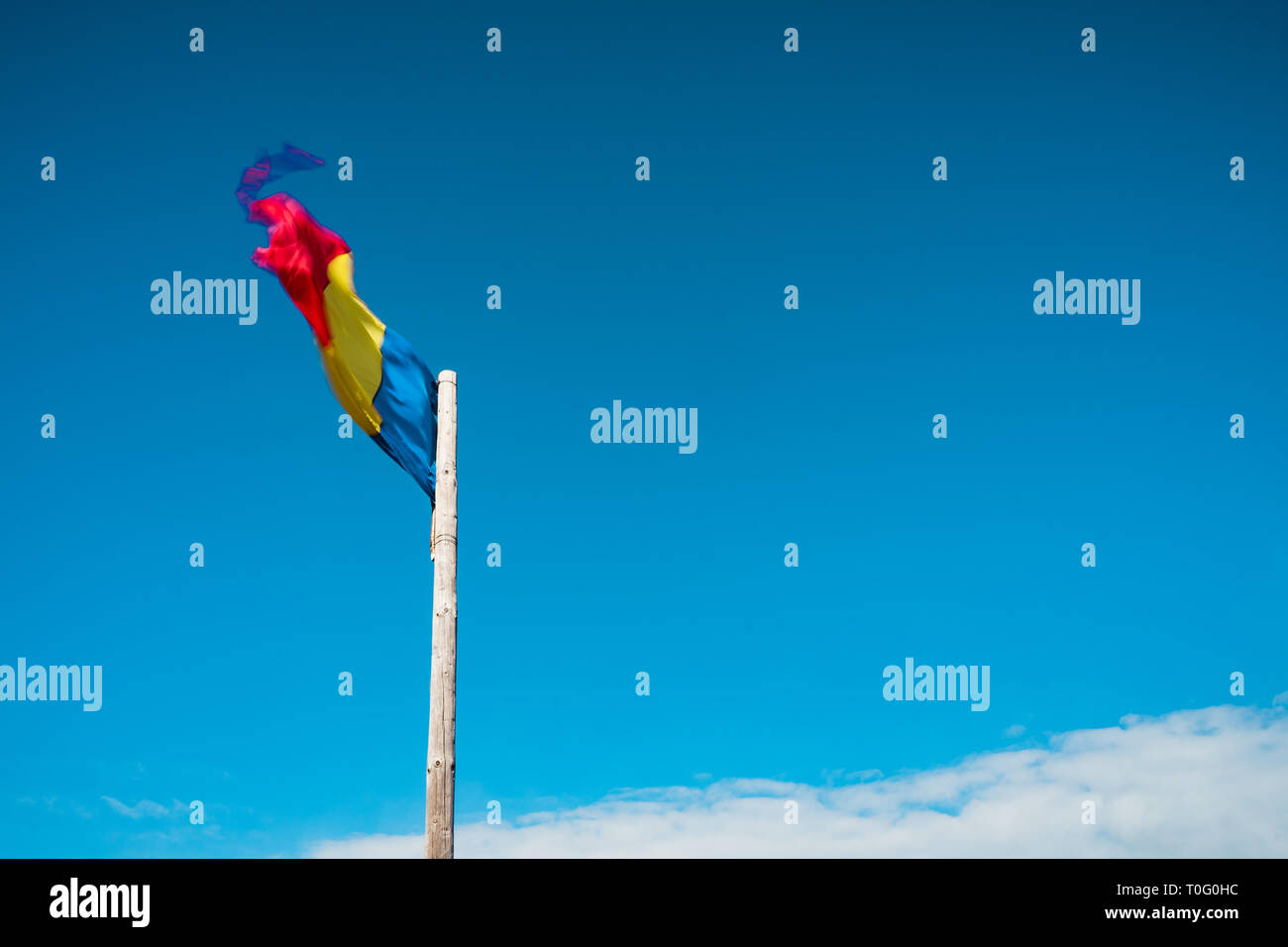 Rumänische Flagge Stockfoto