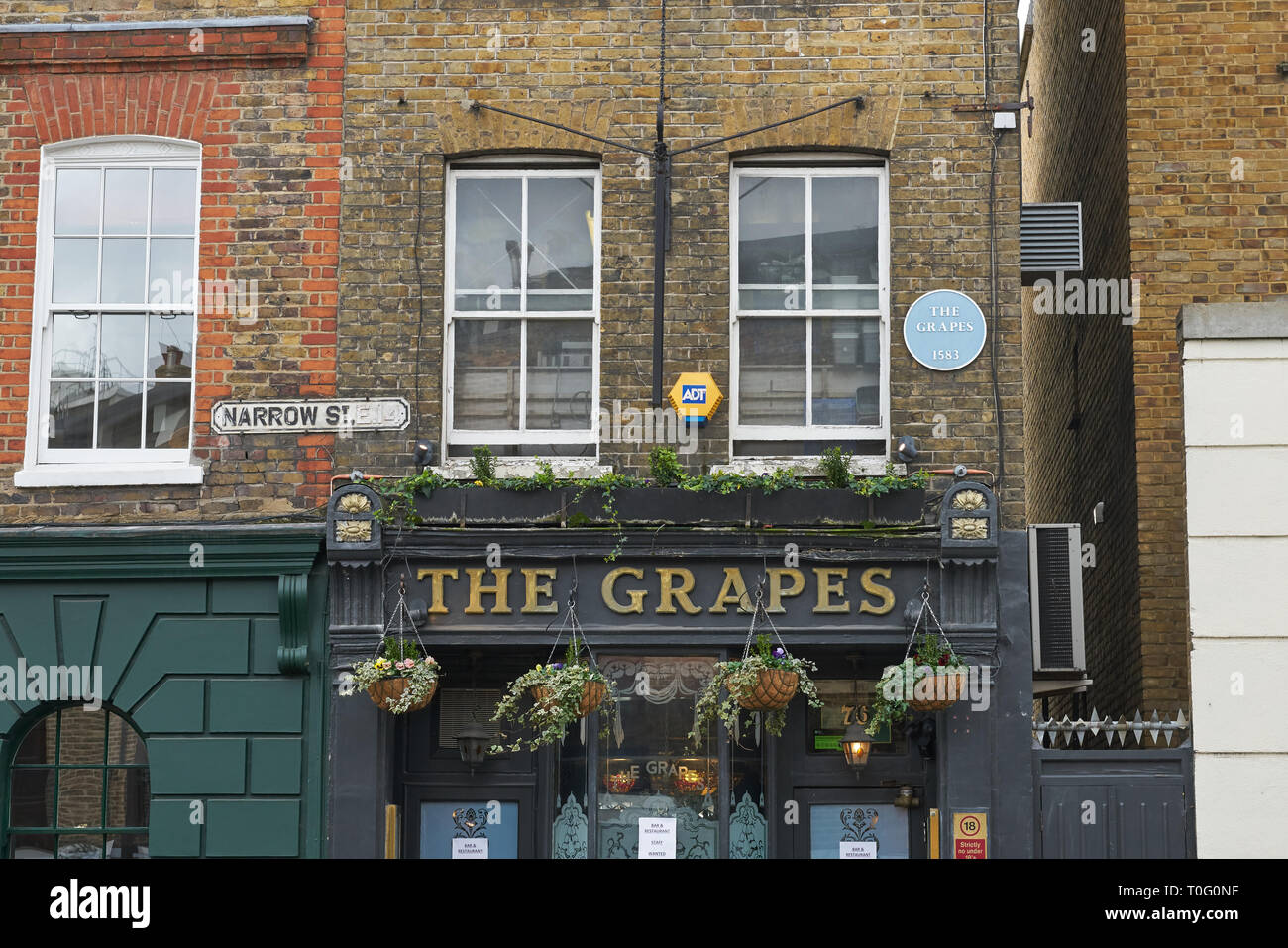 Die Trauben pub East London Stockfoto