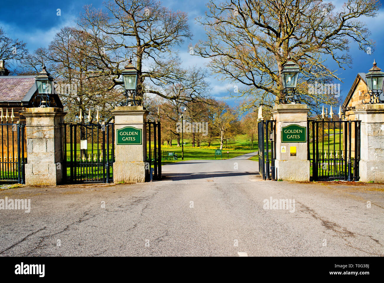 County Durham, Wynyard Hall, Golden Gates, England Stockfoto