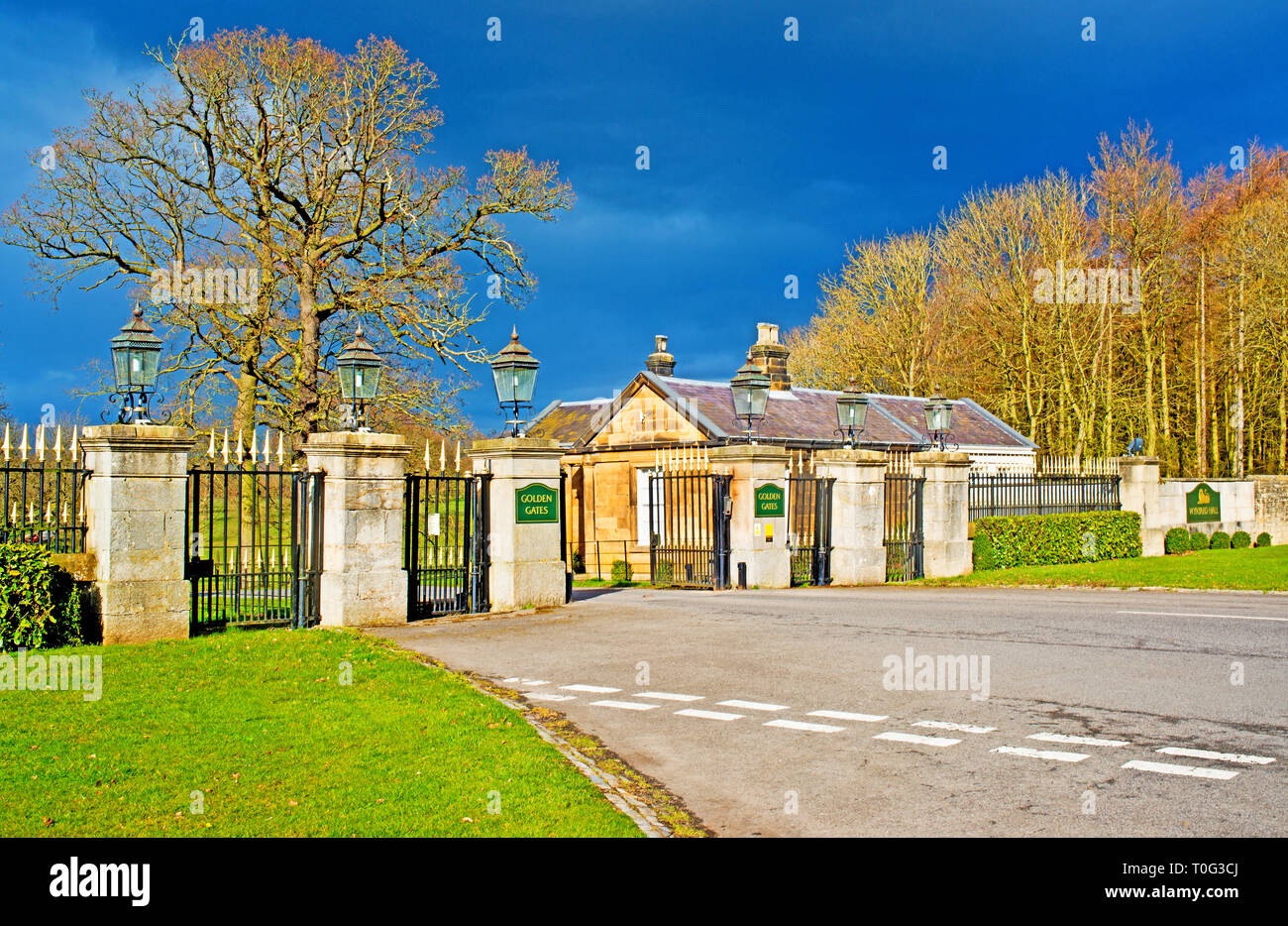 County Durham, Wynyard Hall, Golden Gates, England Stockfoto