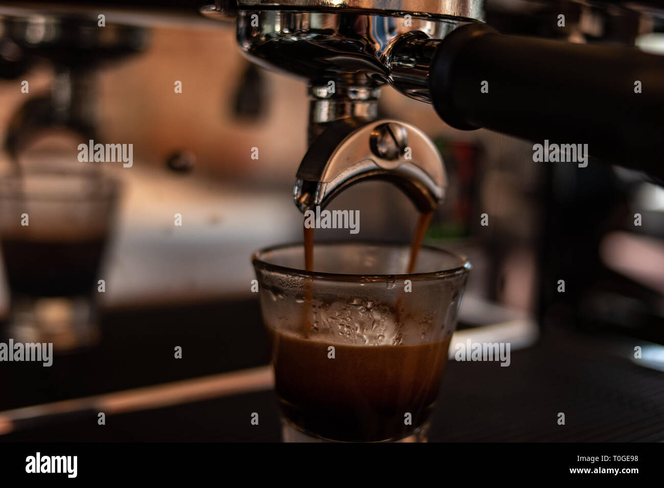Espresso Schuß Stockfoto