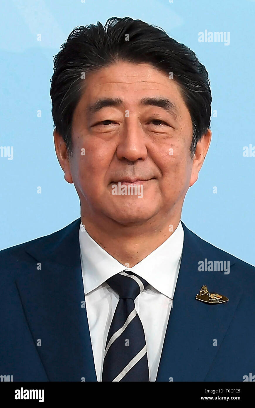 Shinzo Abe - * 21.09.1954 - japanischer Politiker, Premierminister von Japan und Führer der Liberalen Demokratischen Partei Japans LDP. Stockfoto