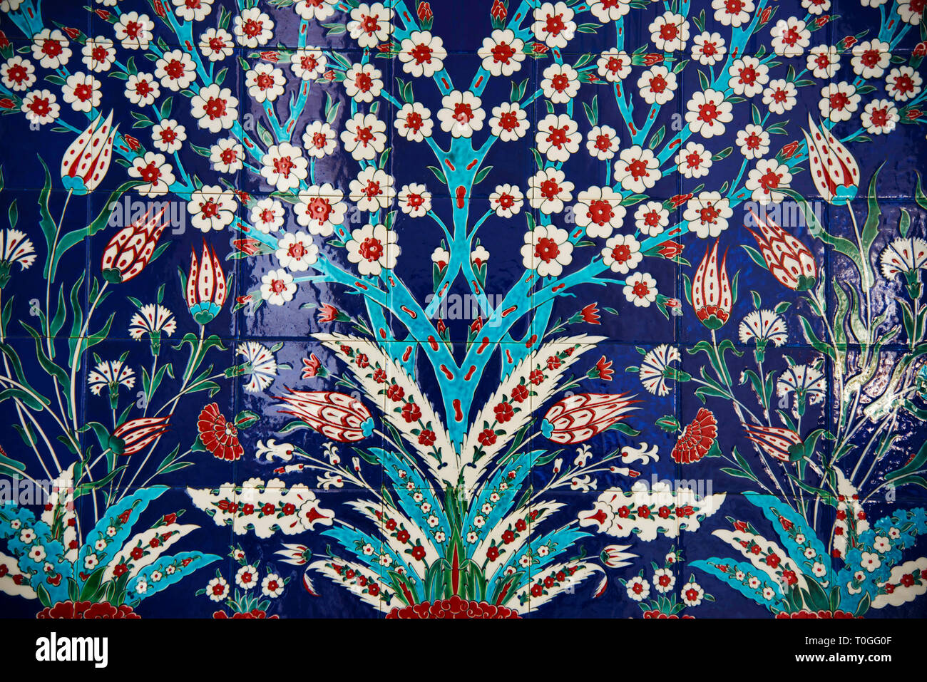 Dekorative panel closeup, Sheikh Zayed Moschee, Abu Dhabi, UAE, die größte Moschee des Landes. Stockfoto