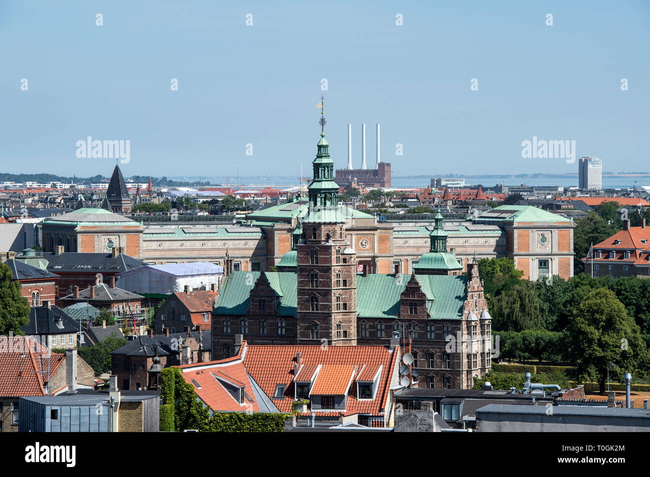 Dänemark, Kopenhagen, Stadtbild von der Oberseite des Rundetaarn, der runde Turm Stockfoto