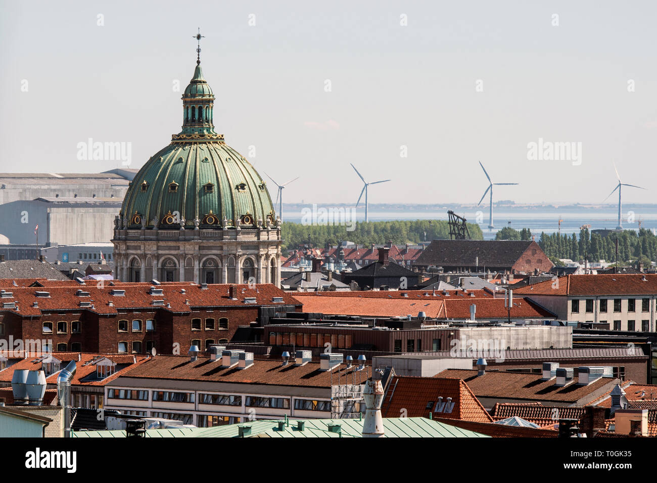 Dänemark, Kopenhagen, Stadtbild von der Oberseite des Rundetaarn, der runde Turm Stockfoto