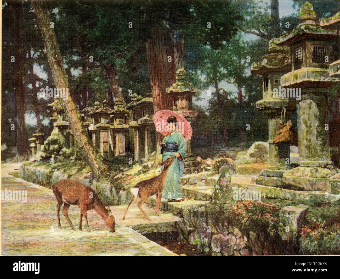 "Nara, das Herz des alten Japan", 1910. Schöpfer: Herbert Ponting. Stockfoto