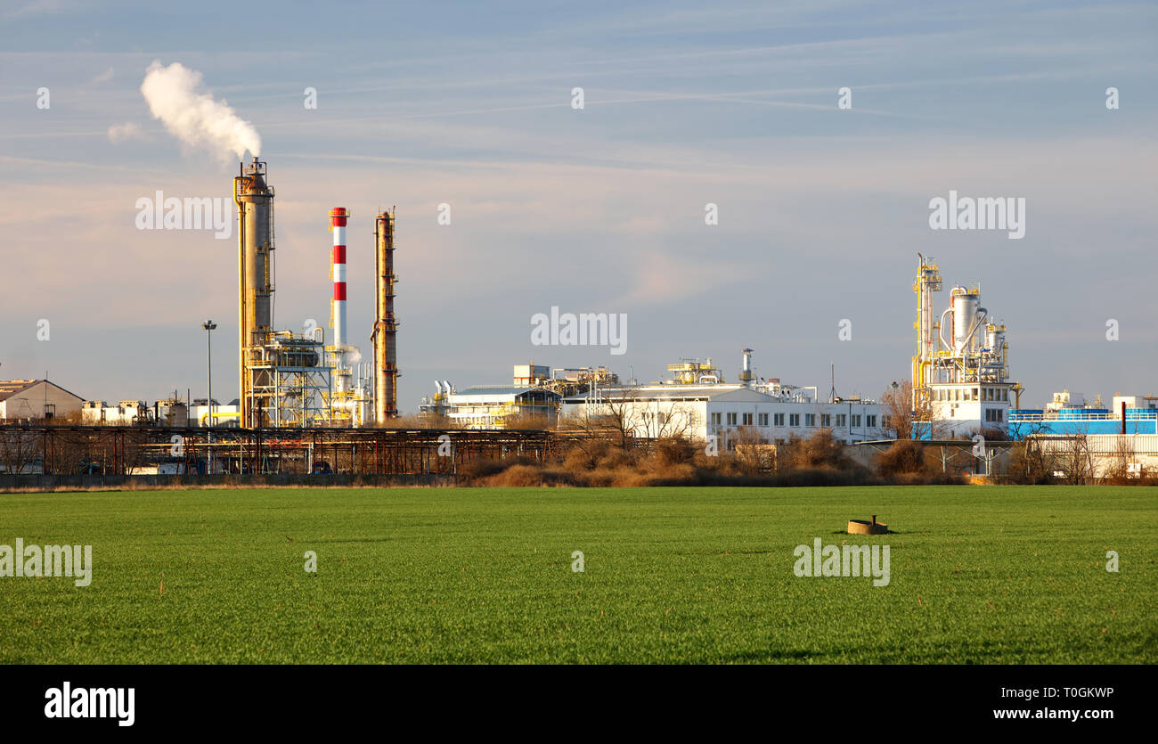 Fabrik, Industrieanlage Stockfoto