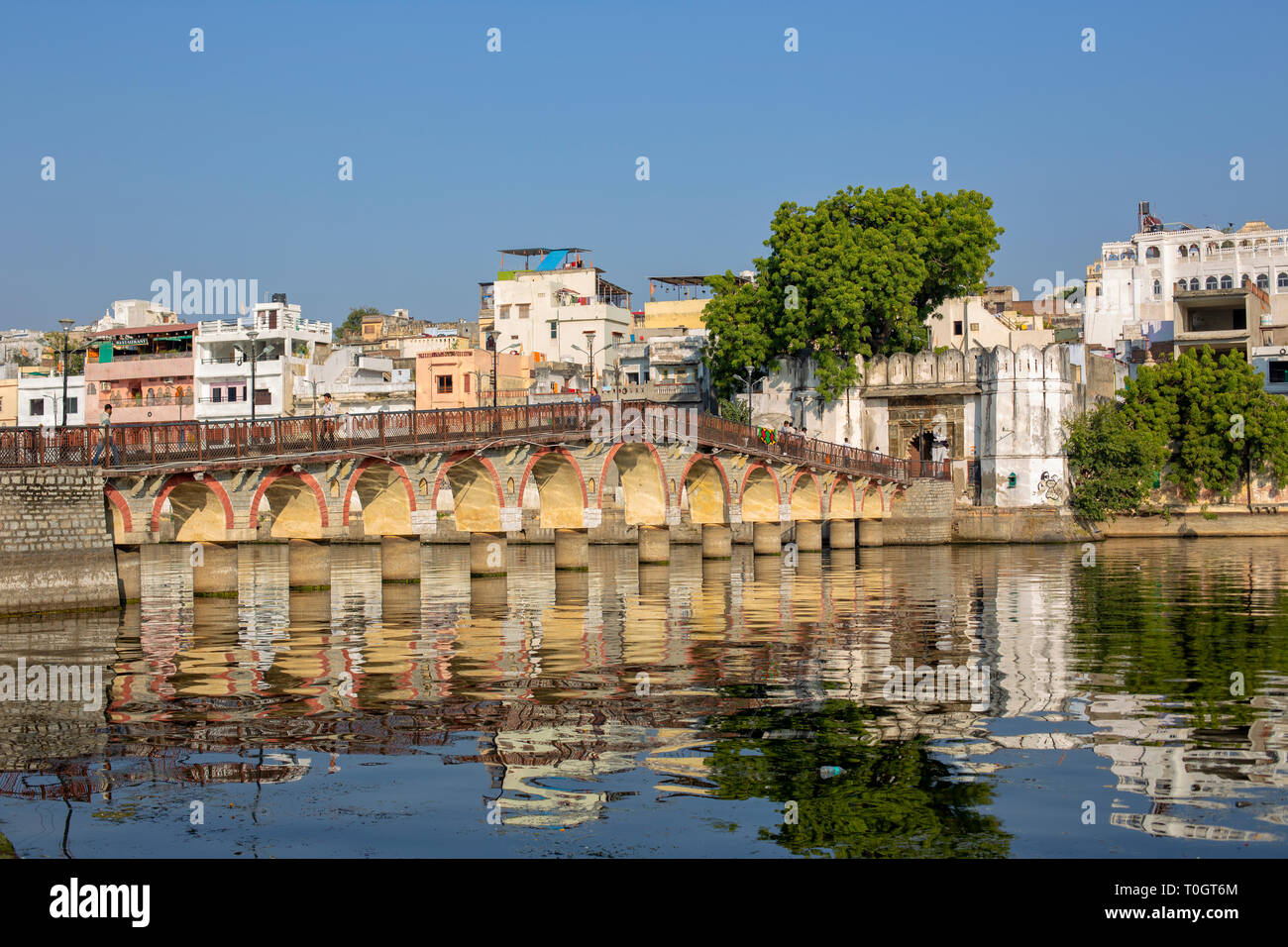 Die Daiji Brücke in Udaipur, Indien Stockfoto