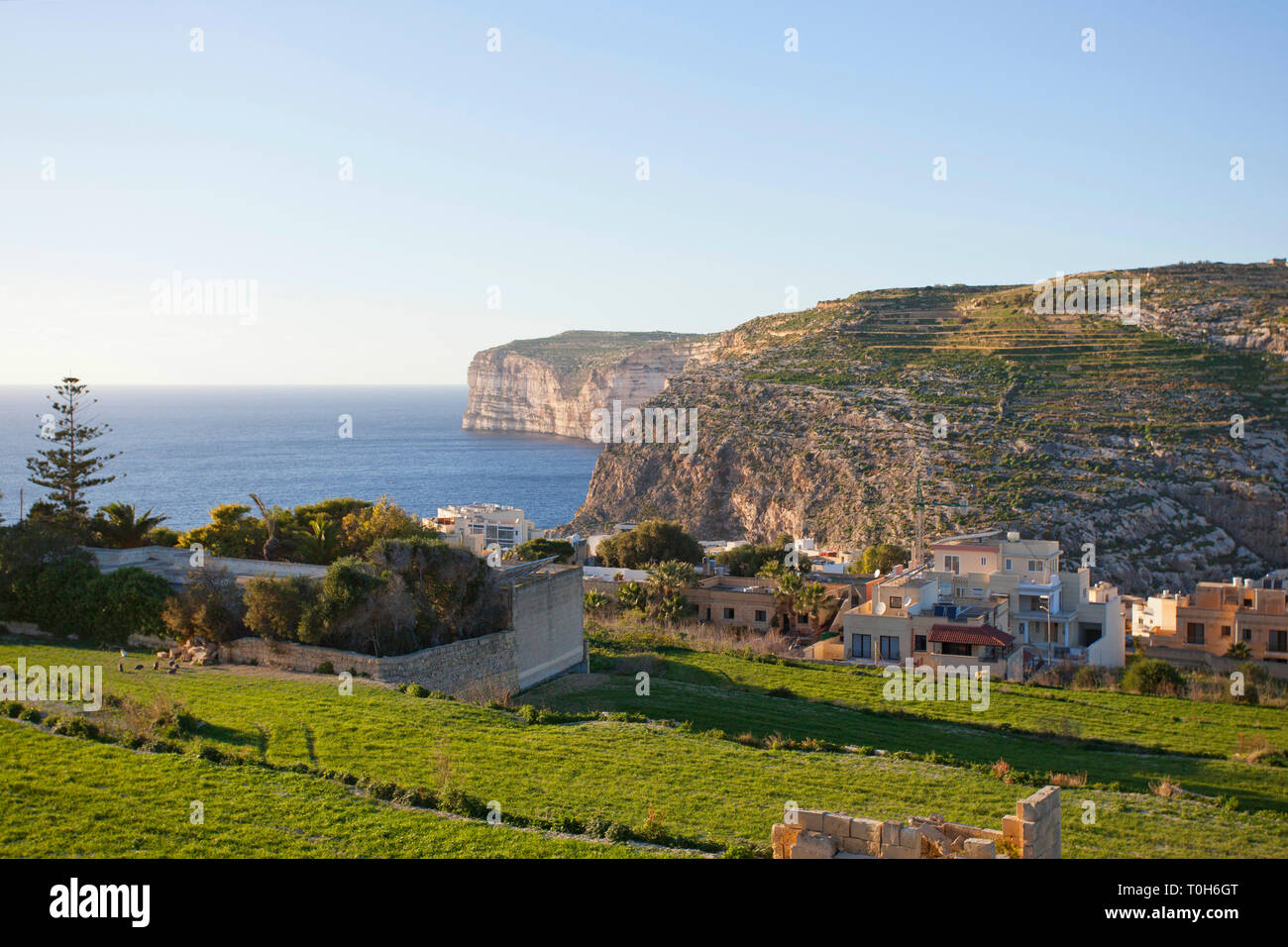 Blick vom Hop-on-Hop-off-Bus, Gozo Malta Stockfoto