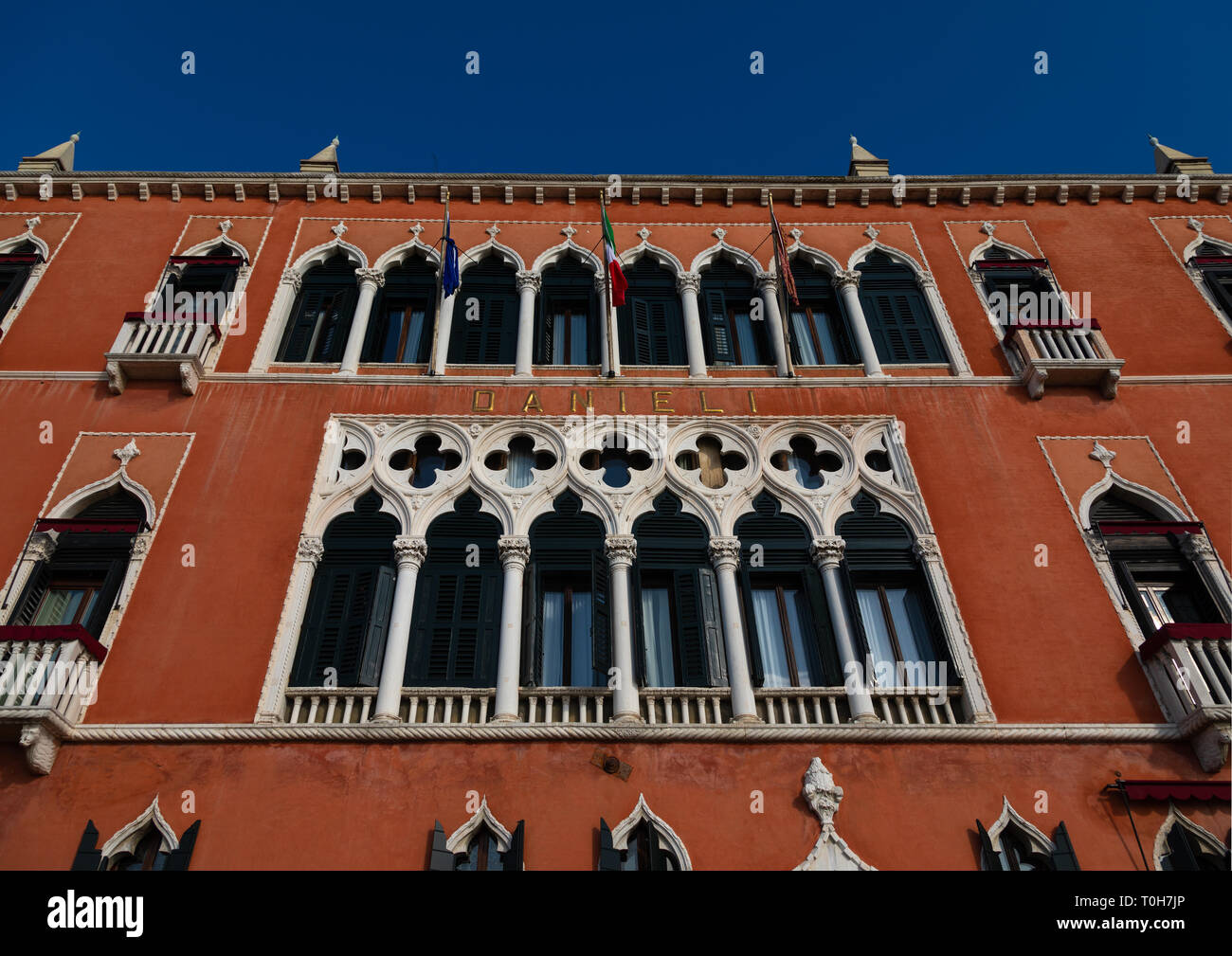 Hotel Danieli Fassade, Veneto, Venedig, Italien Stockfoto