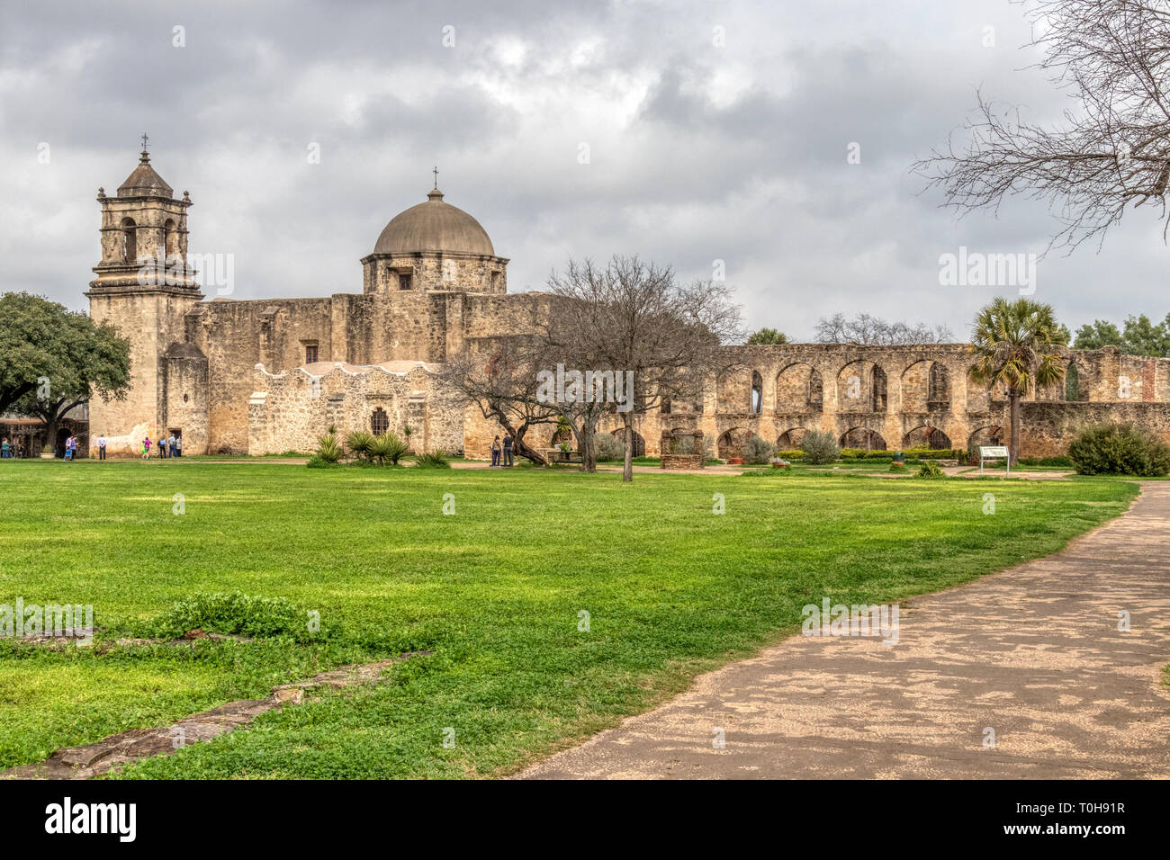 San Antonio Mission Trail - Mission San Jose y San Miguel de Aguayo Stockfoto