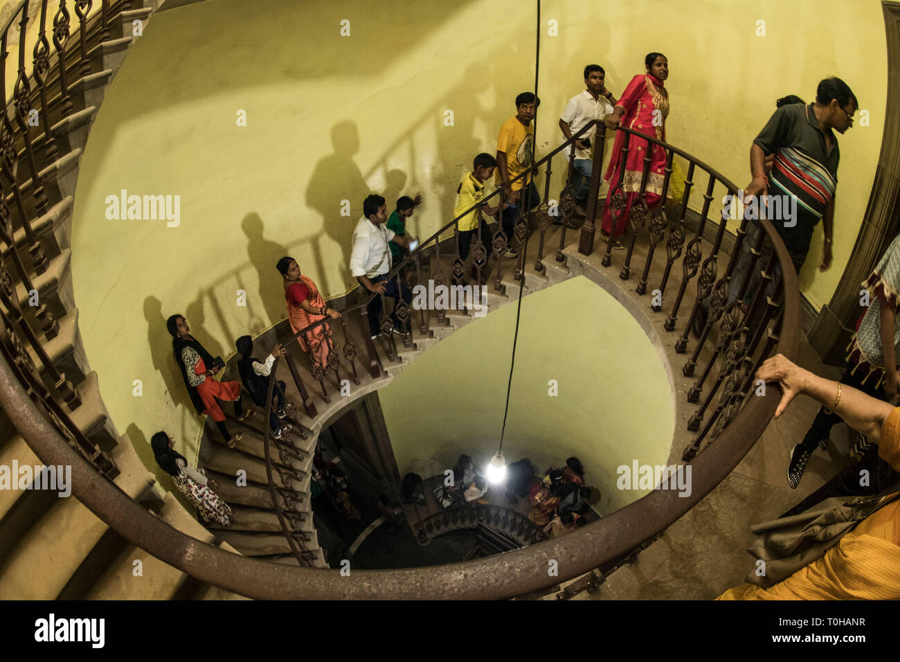 Spindeltreppe in Victoria Memorial, Kolkata, West Bengal, Indien, Asien Stockfoto
