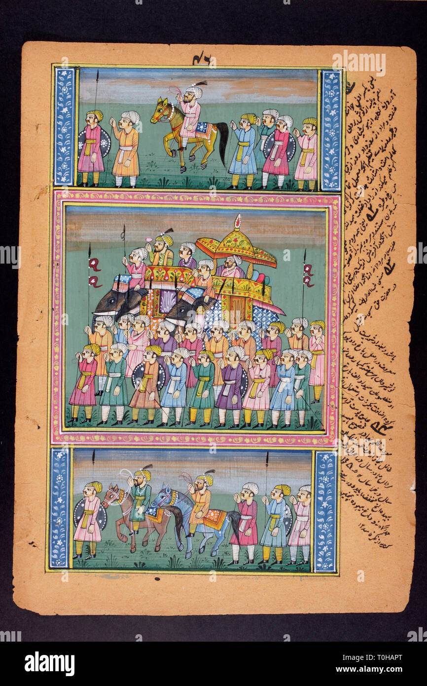 Rajasthani Miniaturmalerei, Rajasthan, Indien, Asien Stockfoto