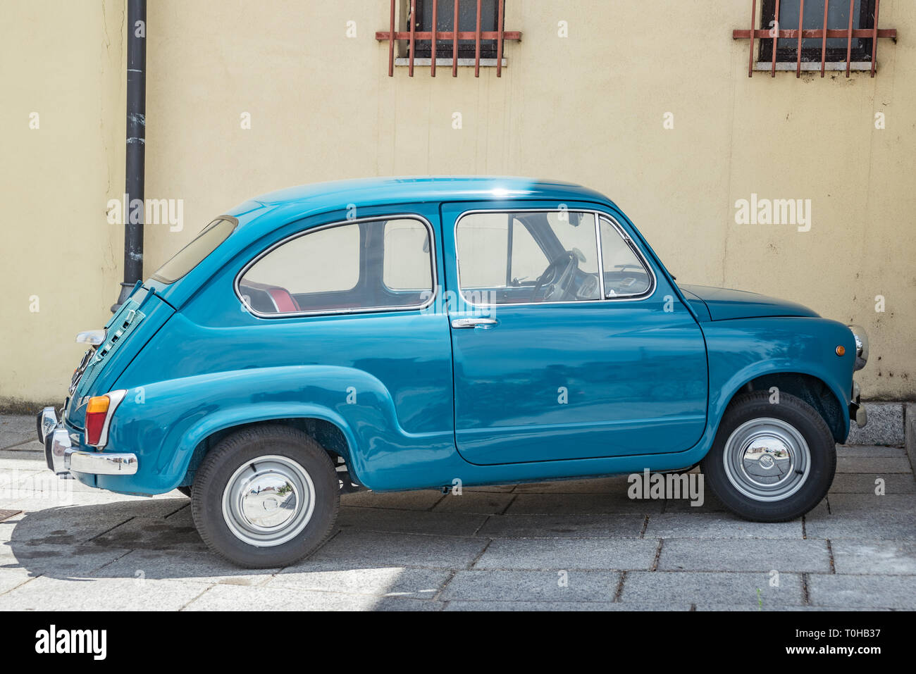 Fiat 600: alte, kleine, Vintage italienischen Autos in perfektem Zustand Stockfoto