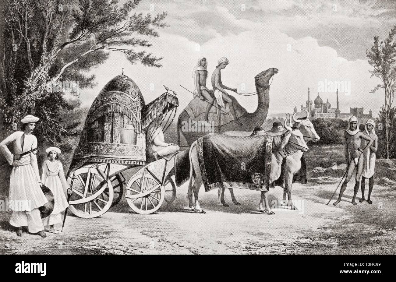 Harem Kutsche des letzten Königs von Delhi, Indien, Asien, alte vintage 1800 s Bild Stockfoto