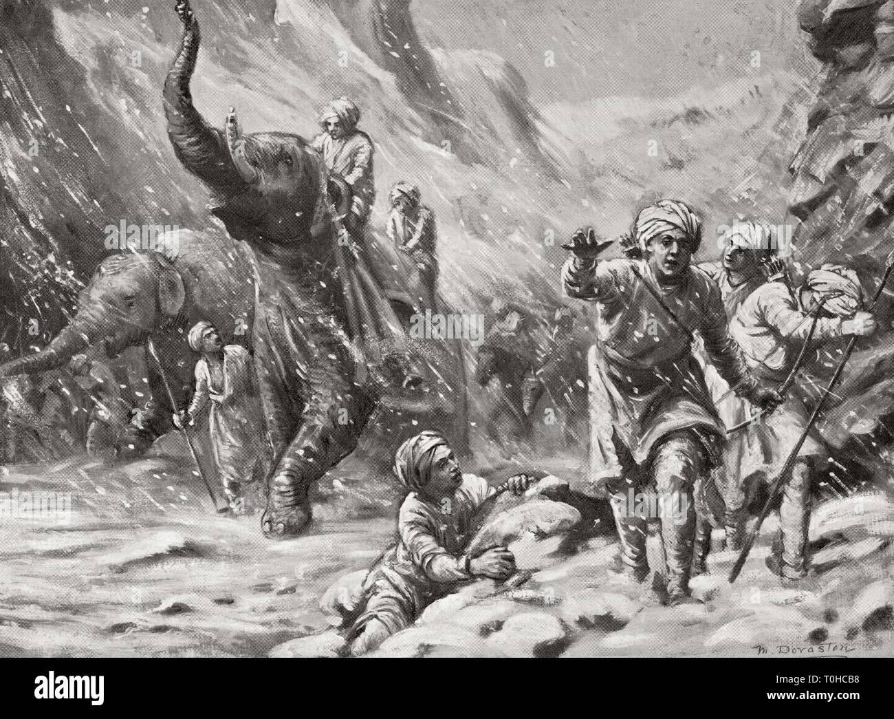 Erste Invasion in 1001 AD von Mahmud Ghazni Teile von Indien Stockfoto