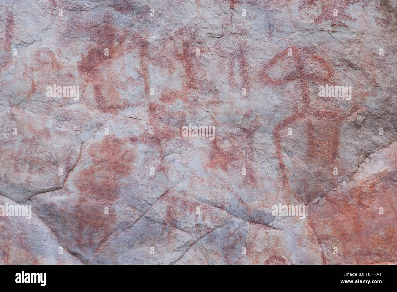 Pictography, Faical, San Ignacio, Cajamarca, Peru, 2015. Schöpfer: Luis Rosendo. Stockfoto