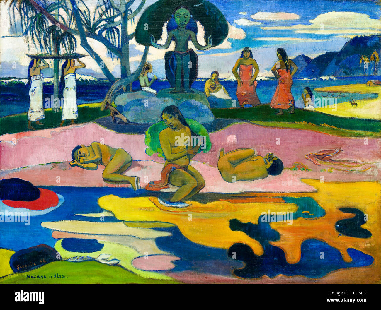 Paul Gauguin, Tag des Gottes (Mahana no Atua), post-impressionistische Malerei, 1894 Stockfoto