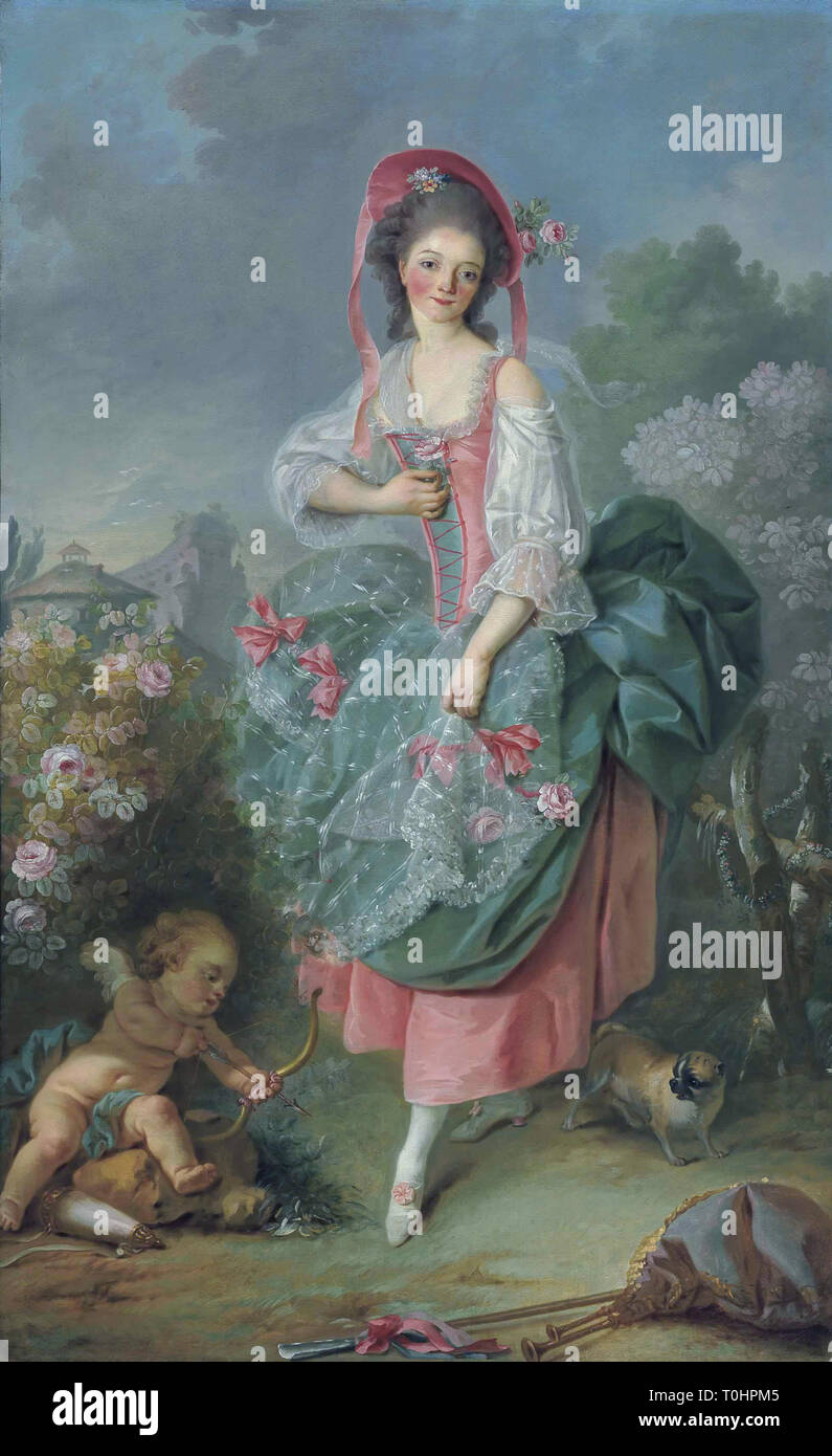 Mademoiselle Guimard als Terpsichore * Öl auf Leinwand * 195,5 x 120,5 cm * ca 1773-1775 Stockfoto