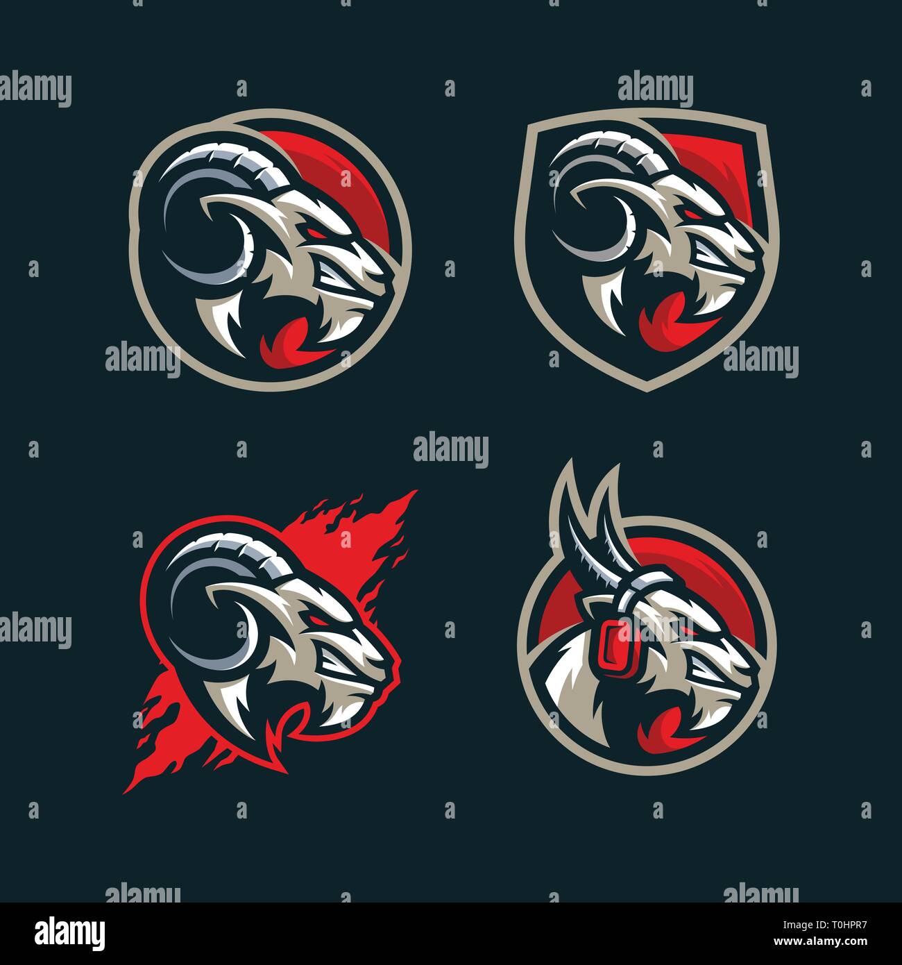 Abstrakte Ziege Konzeption Illustration Vektor Design vorlage. Geeignet für kreative Industrie, Multimedia, Entertainment, Ausbildungen, Shop, und betreffen Stock Vektor