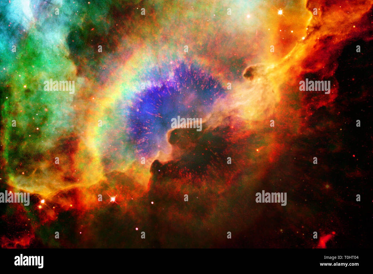 Nebel, Galaxien und Sterne in einer schönen Komposition. Deep Space Art Elemente dieses Bild von der NASA eingerichtet. Stockfoto