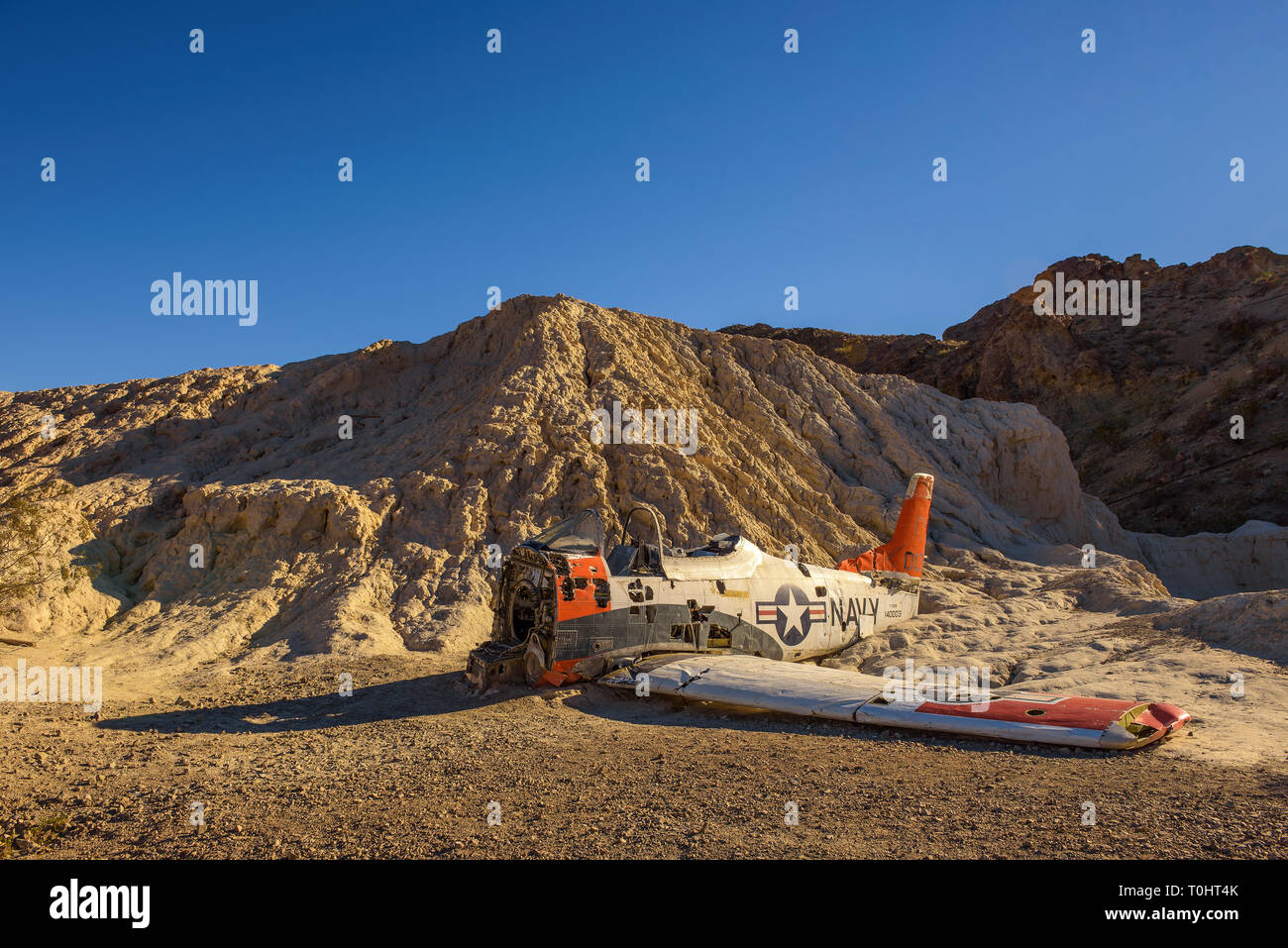 Flugzeug Wrack in Nelson Geisterstadt in der Nähe von Las Vegas in Nevada Stockfoto