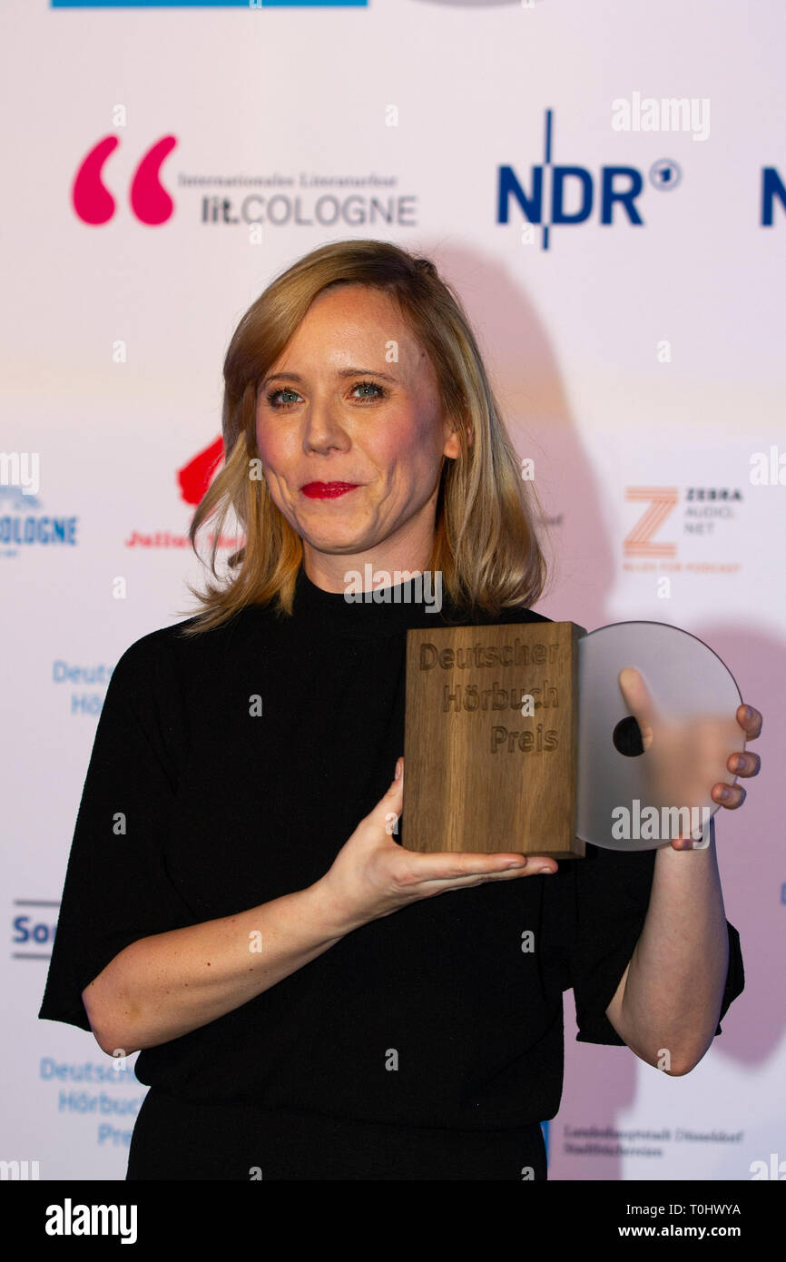 Christina Wolf bei der Verleihung des Deutschen Hörbuchpreises 2019 im WDR-Funkhaus am Wallrafplatz, Kleiner Sendesaal, Köln, 19.03.2019 Stockfoto