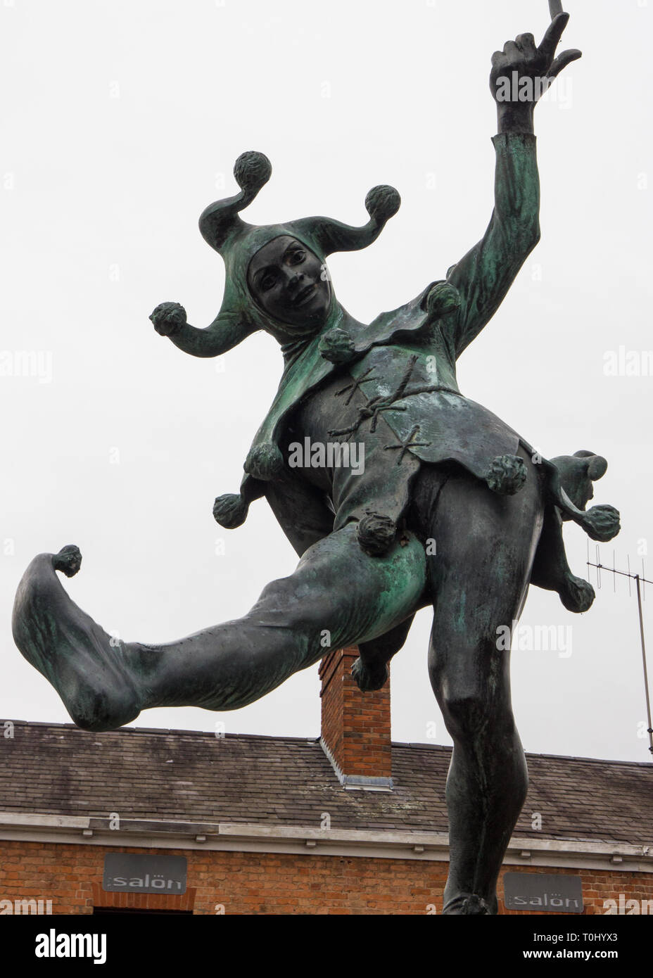 Jester Statue, Stratford-upon-Avon - England Großbritannien Stockfoto