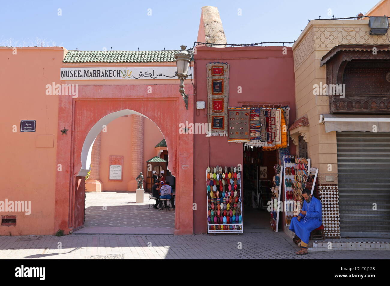 Marrakesch Museum, Place Ben Youssef, Medina, Marrakesch, Marrakesh-Safi region, Marokko, Nordafrika Stockfoto
